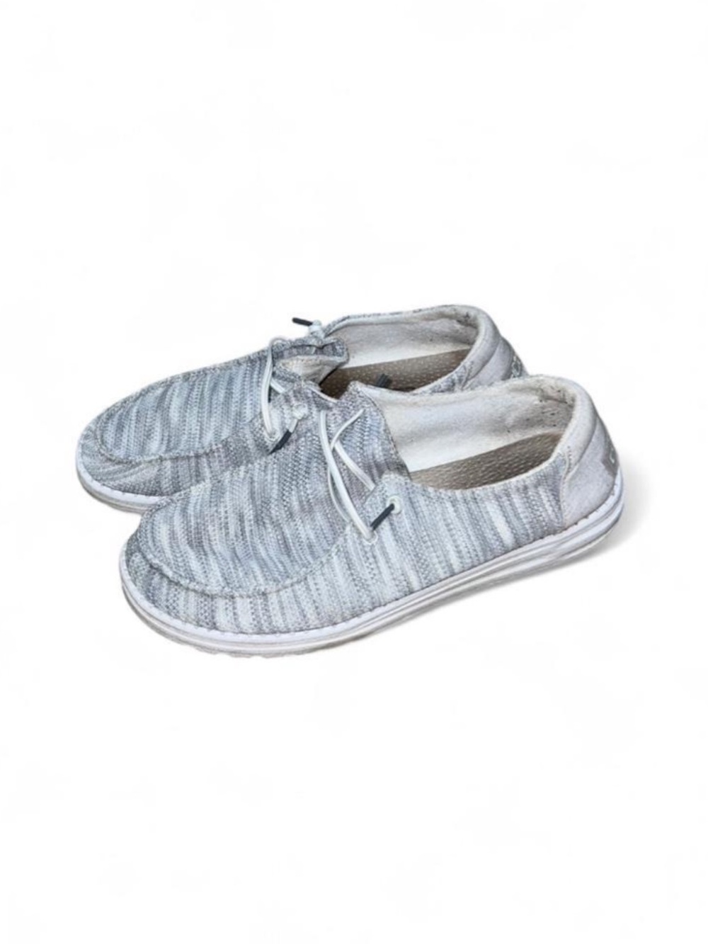 Heydude Women’s Glacier Grey and White Wendy Sox Slip On Loafers US Size 9 - Picture 2 of 6